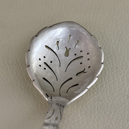 Estate Georg Jensen Sterling Silver Ornamental Pierced Nut Spoon No. 41