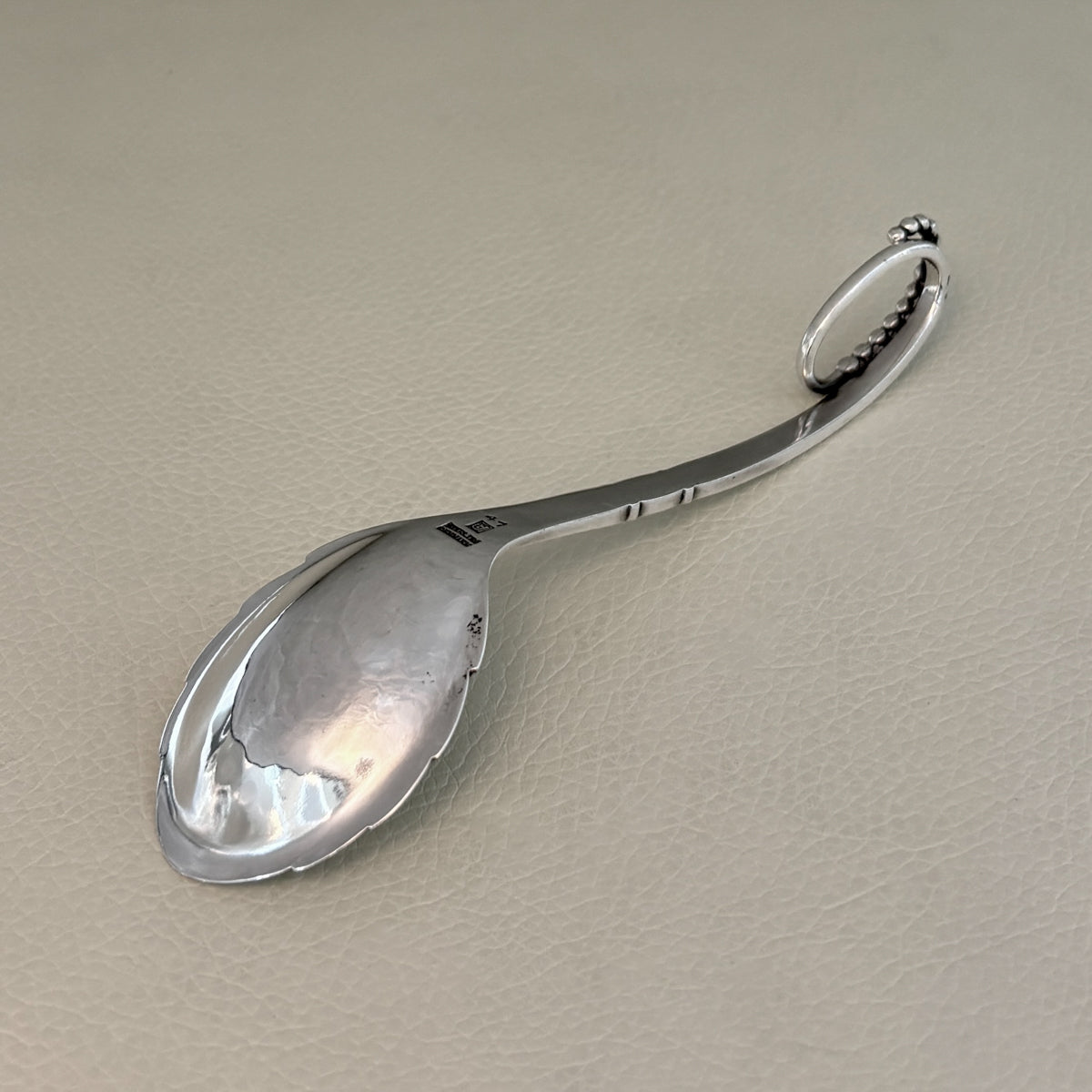 Estate Georg Jensen Sterling Silver Ornamental Small Nut Spoon No. 41