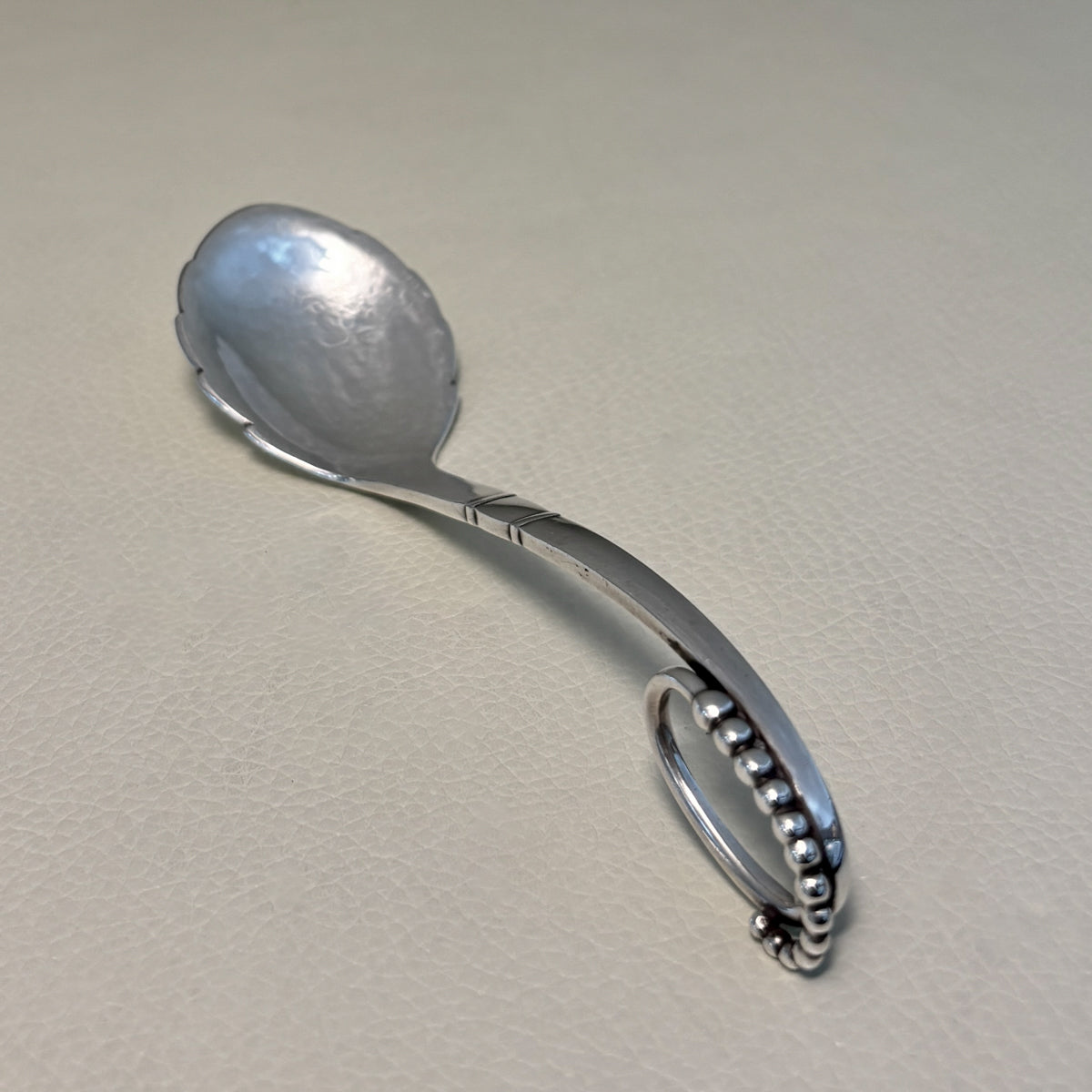 Estate Georg Jensen Sterling Silver Ornamental Small Nut Spoon No. 41