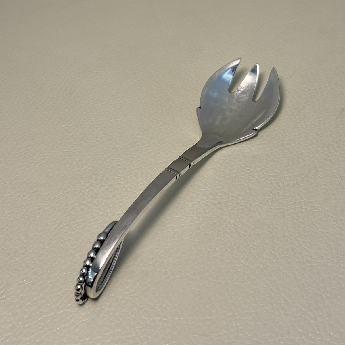 Estate Georg Jensen Sterling Silver Ornamental Small Serving Fork No. 41