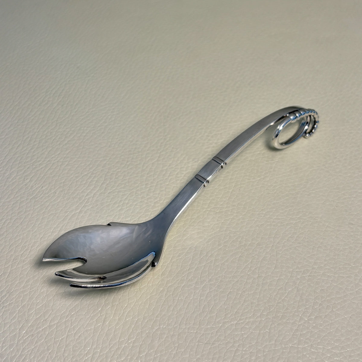 Estate Georg Jensen Sterling Silver Ornamental Small Serving Fork No. 41