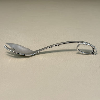 Estate Georg Jensen Sterling Silver Ornamental Small Serving Fork No. 41
