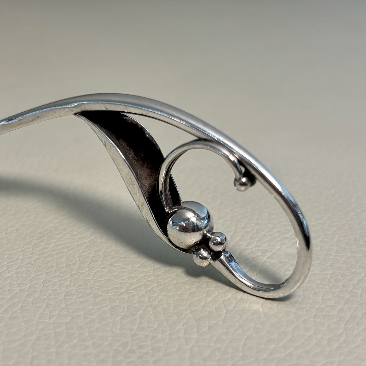 Estate Georg Jensen Sterling Silver Ornamental Spoon No. 21 (6.38 Inches Long)