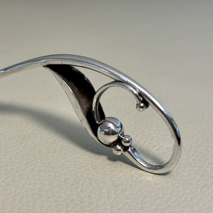 Estate Georg Jensen Sterling Silver Ornamental Spoon No. 21 (6.38 Inches Long)