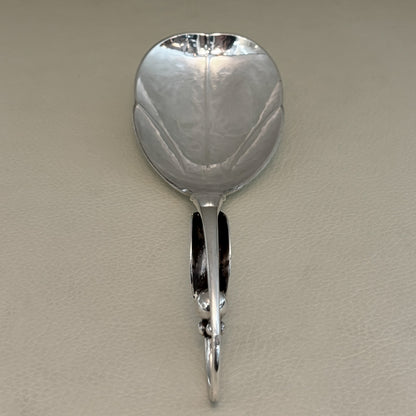 Estate Georg Jensen Sterling Silver Ornamental Spoon with Leaf Edge No. 21