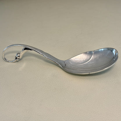 Estate Georg Jensen Sterling Silver Ornamental Spoon with Leaf Edge No. 21