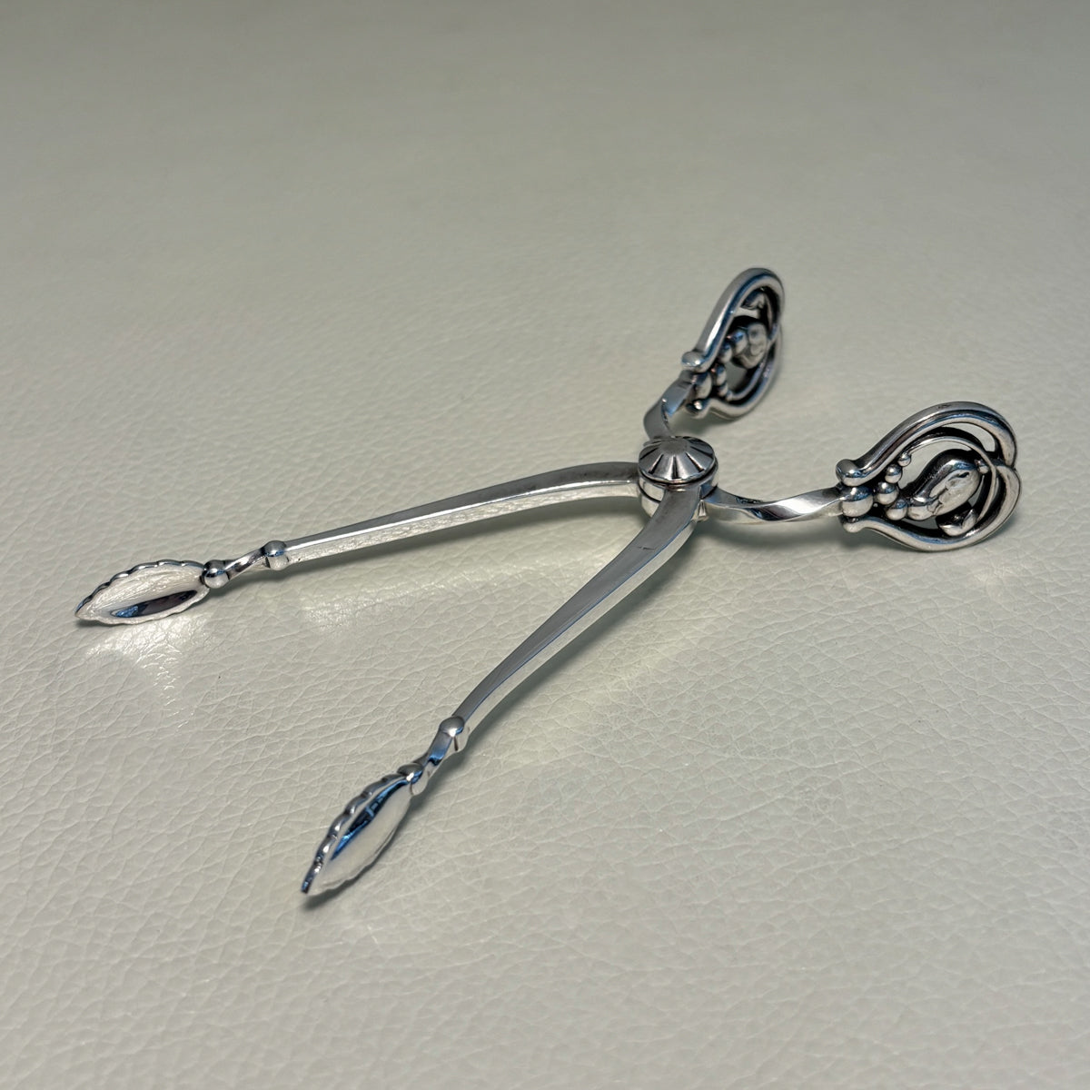 Estate Georg Jensen Sterling Silver Ornamental Sugar Nips No. 42