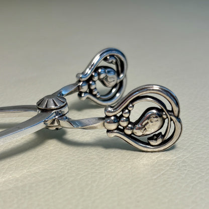 Estate Georg Jensen Sterling Silver Ornamental Sugar Nips No. 42