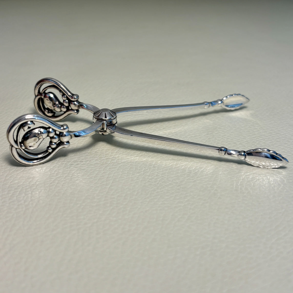 Estate Georg Jensen Sterling Silver Ornamental Sugar Nips No. 42