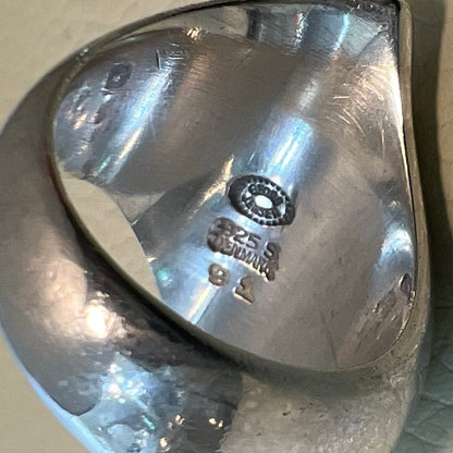 Estate Rare Georg Jensen Sterling Silver Wave Ring Nanna Ditzel No 91
