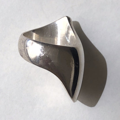 Estate Rare Georg Jensen Sterling Silver Wave Ring Nanna Ditzel No 91