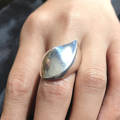 Estate Rare Georg Jensen Sterling Silver Wave Ring Nanna Ditzel No 91