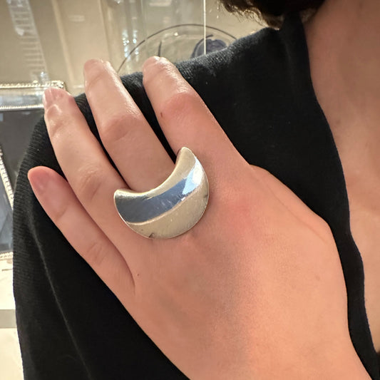 Estate Georg Jensen Very Rare Sterling Silver Modernist Ring by Nanna Ditzel No 92