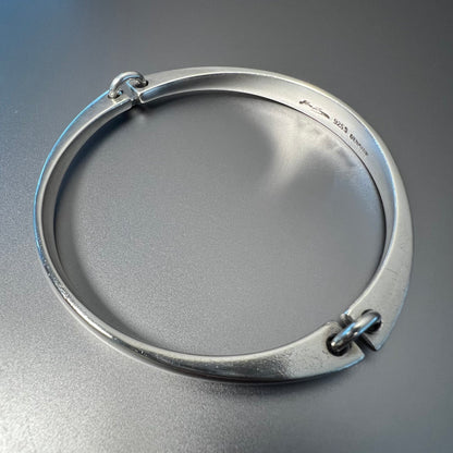 Estate Hans Hansen Sterling Silver Hinged Bangle