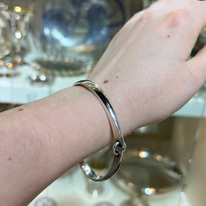 Estate Hans Hansen Sterling Silver Hinged Bangle