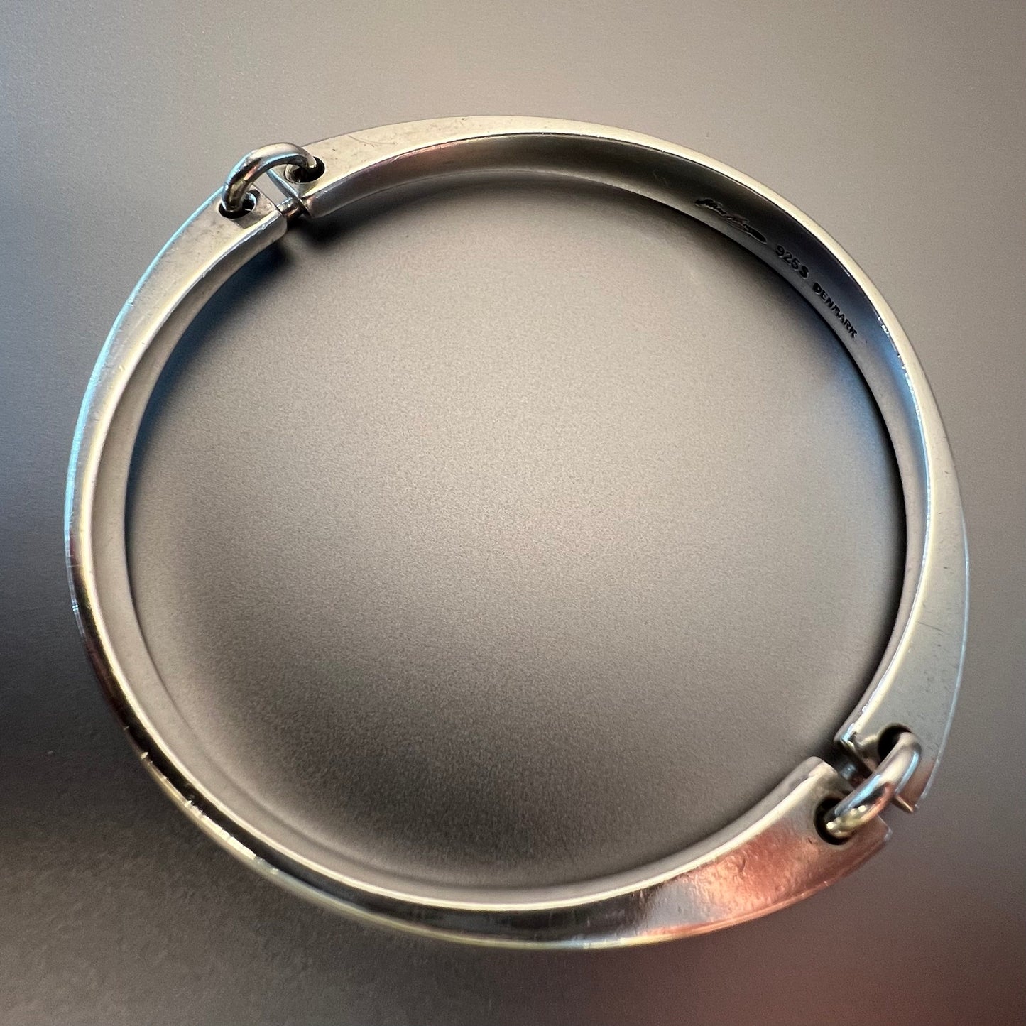 Estate Hans Hansen Sterling Silver Hinged Bangle