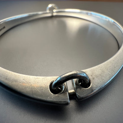 Estate Hans Hansen Sterling Silver Hinged Bangle