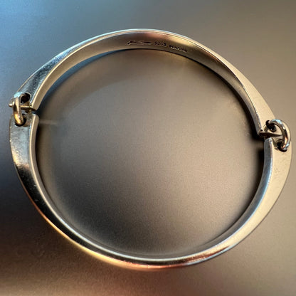 Estate Hans Hansen Sterling Silver Hinged Bangle