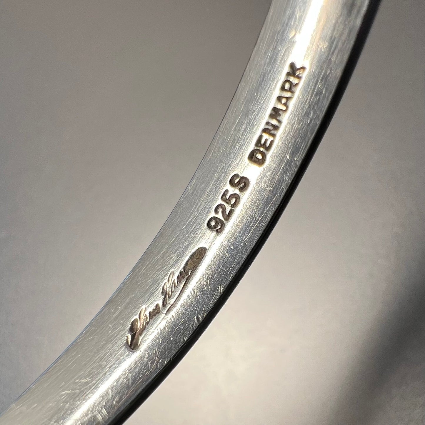 Estate Hans Hansen Sterling Silver Hinged Bangle