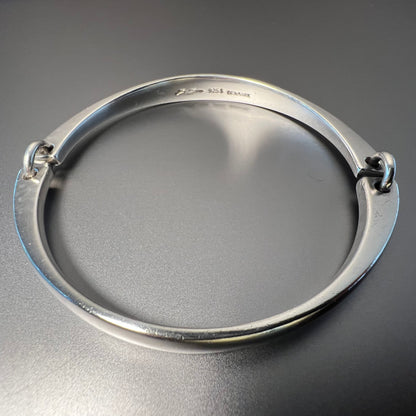 Estate Hans Hansen Sterling Silver Hinged Bangle