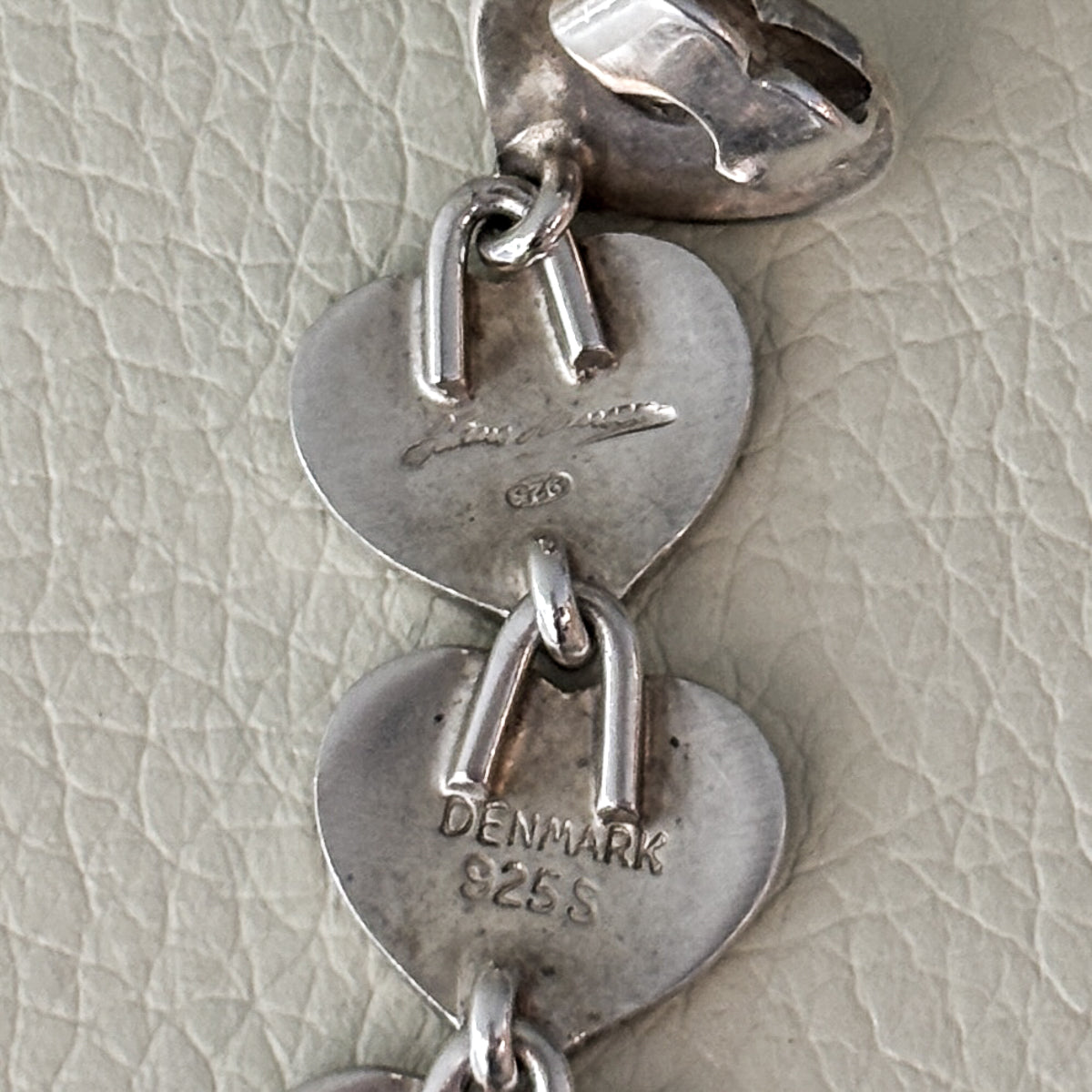 Estate Hans Hansen Sterling Silver Multi-Heart Bracelet by Karl Gustav Hansen No. 236