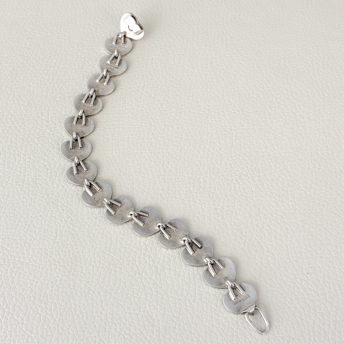 Estate Hans Hansen Sterling Silver Multi-Heart Bracelet by Karl Gustav Hansen No. 236