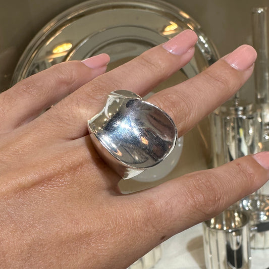 Estate Alfred Karram Sterling Silver Brutalist Ring