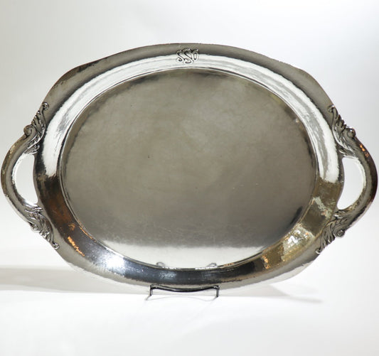 Estate Lebolt Sterling Silver Massive Arts & Crafts Style Tray