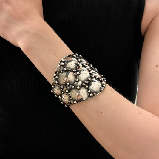 Estate Mary Gage Sterling Silver Cuff Bracelet