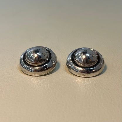 Estate N.E. From Sterling Silver Clip-On Earrings