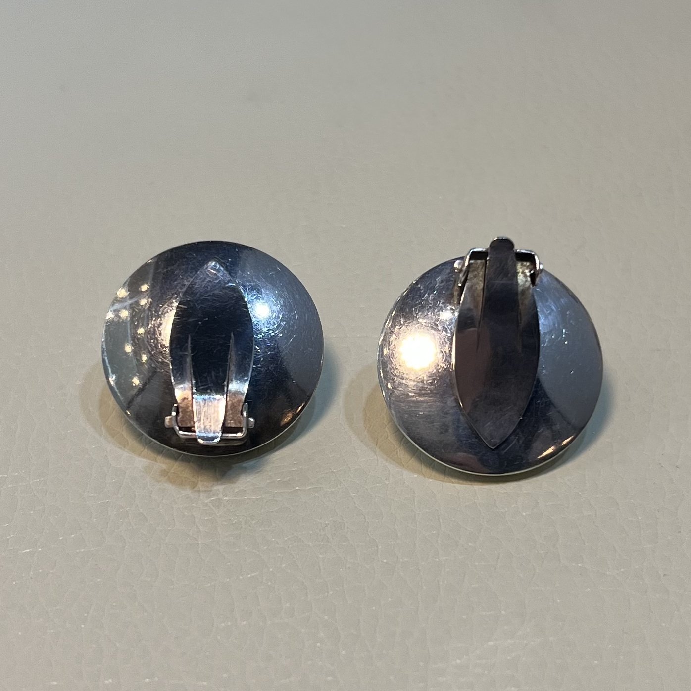 Estate N.E. From Sterling Silver Clip-On Earrings