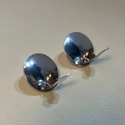 Estate N.E. From Sterling Silver Clip-On Earrings