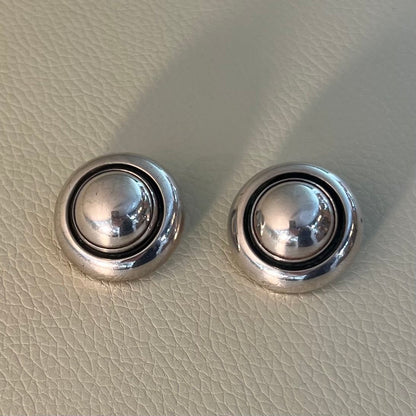 Estate N.E. From Sterling Silver Clip-On Earrings