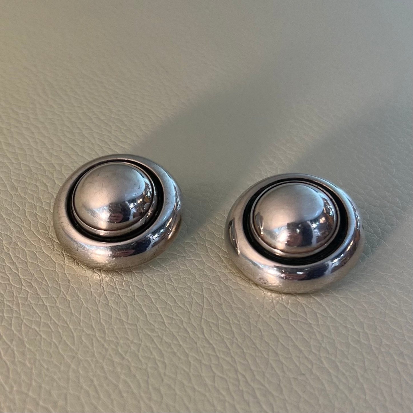 Estate N.E. From Sterling Silver Clip-On Earrings