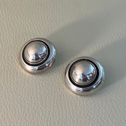 Estate N.E. From Sterling Silver Clip-On Earrings