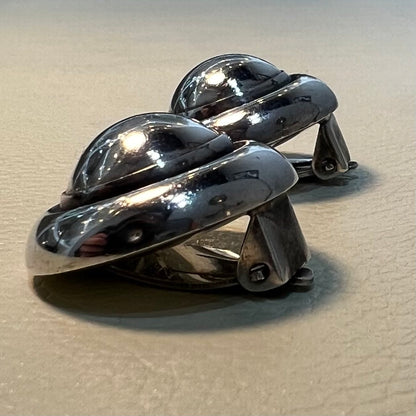 Estate N.E. From Sterling Silver Clip-On Earrings