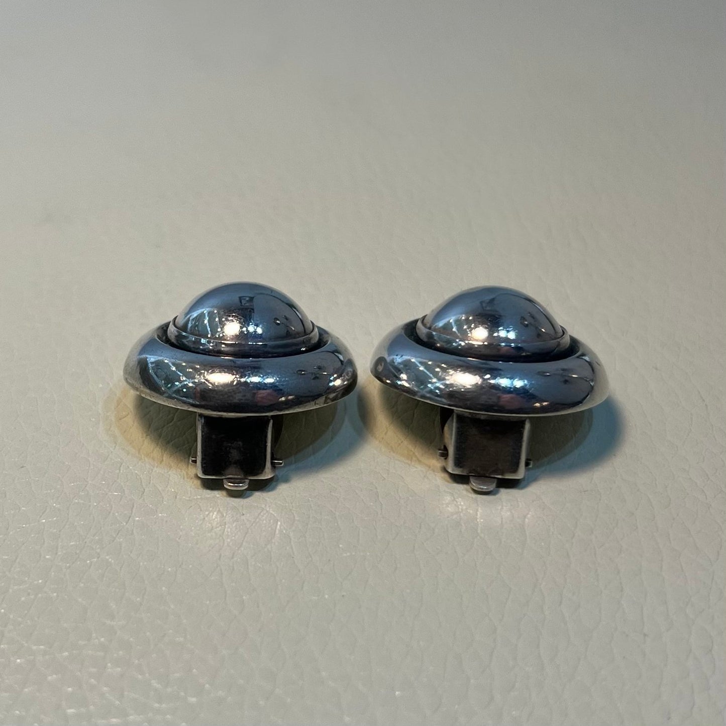 Estate N.E. From Sterling Silver Clip-On Earrings