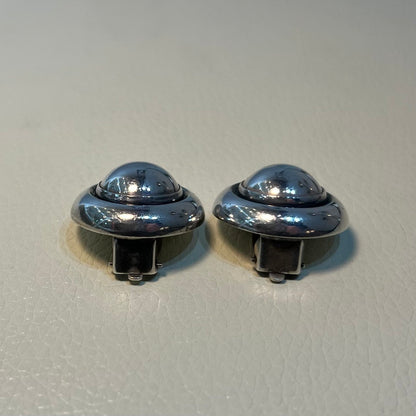 Estate N.E. From Sterling Silver Clip-On Earrings