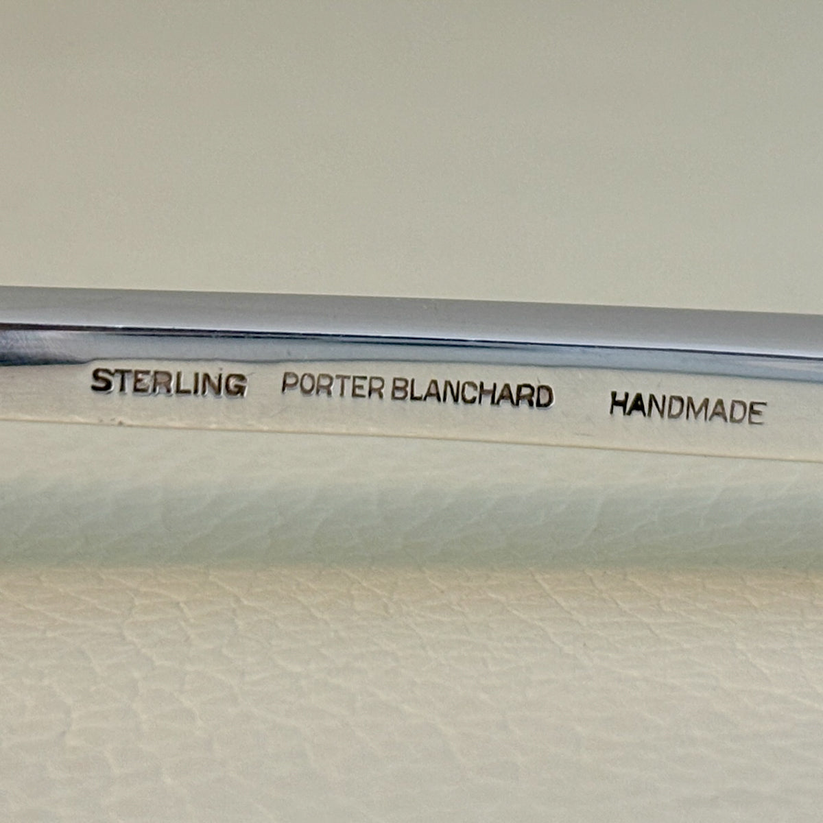 Estate Porter Blanchard Sterling Silver "Modern Scroll" 2 Tine Large Meat Fork