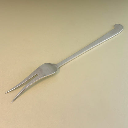 Estate Porter Blanchard Sterling Silver "Modern Scroll" 2 Tine Large Meat Fork
