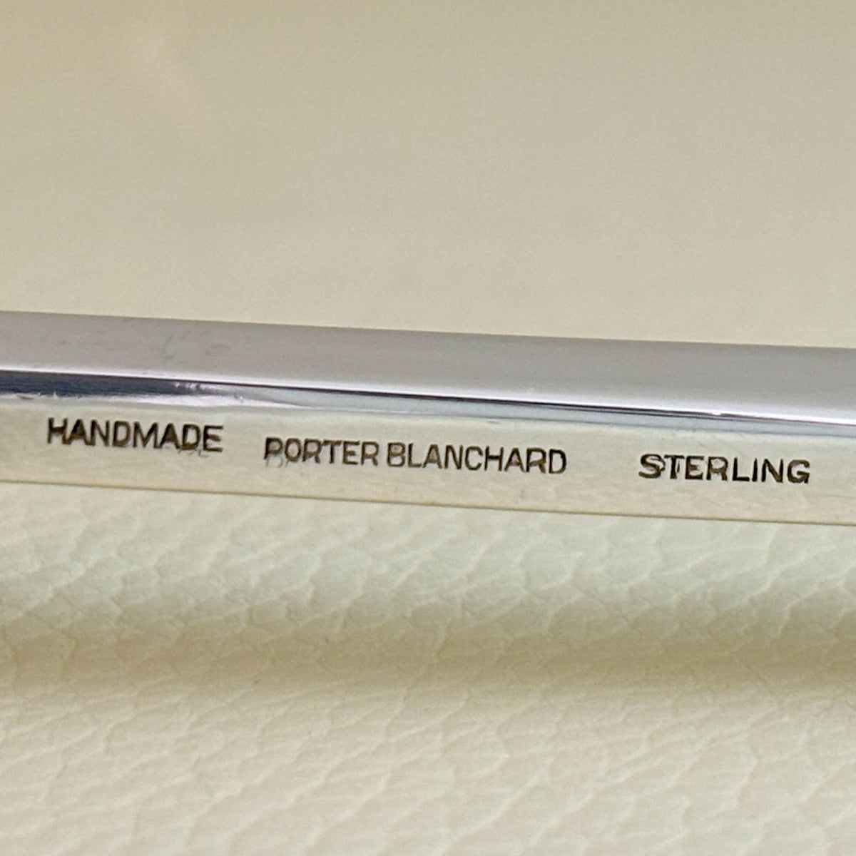 Estate Porter Blanchard Sterling Silver "Modern Scroll" 3 Tine Wide-Based Serving Fork