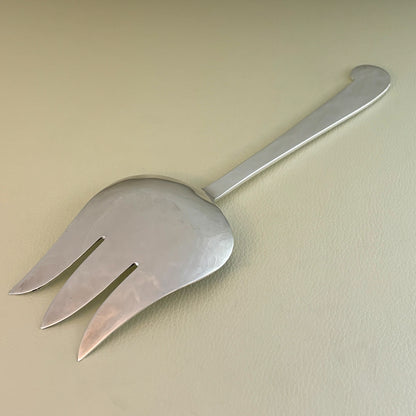 Estate Porter Blanchard Sterling Silver "Modern Scroll" 3 Tine Wide-Based Serving Fork