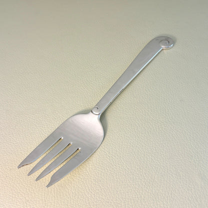Estate Porter Blanchard Sterling Silver "Modern Scroll" 4 Tine Small Serving Fork