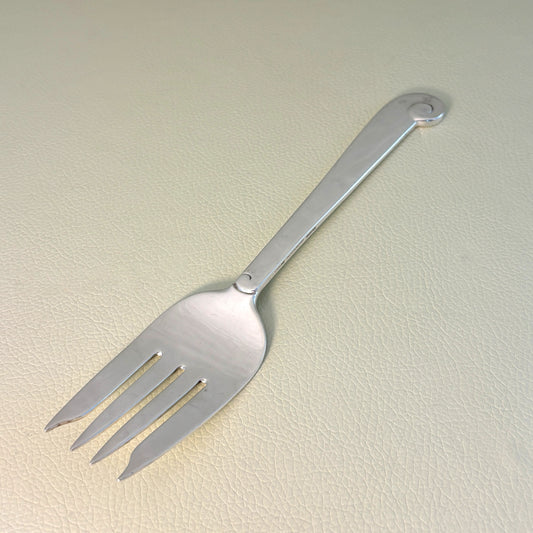 Estate Porter Blanchard Sterling Silver "Modern Scroll" 4 Tine Small Serving Fork