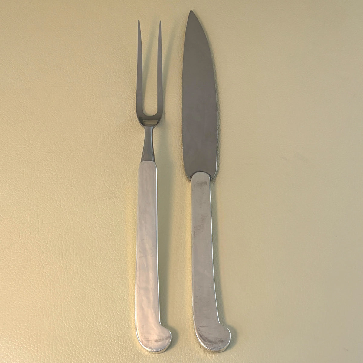 Estate Porter Blanchard Sterling Silver "Modern Scroll" Carving Set