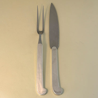 Estate Porter Blanchard Sterling Silver "Modern Scroll" Carving Set