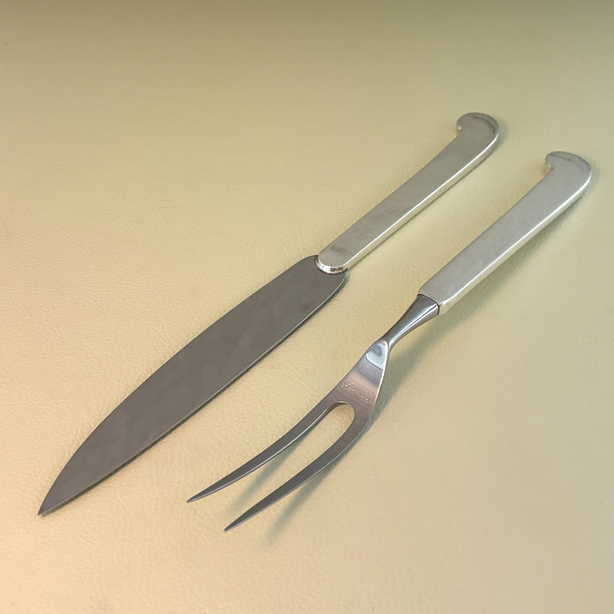 Estate Porter Blanchard Sterling Silver "Modern Scroll" Carving Set