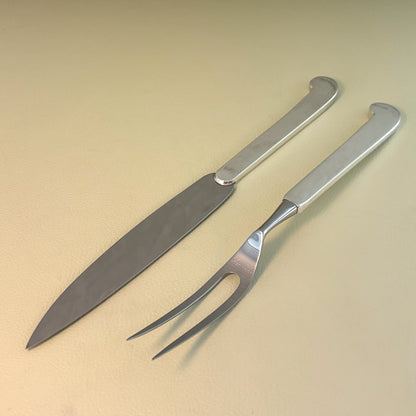 Estate Porter Blanchard Sterling Silver "Modern Scroll" Carving Set