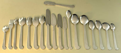 Estate Porter Blanchard Sterling Silver "Modern Scroll" Expansive Flatware Service of 12 (228 Pieces)