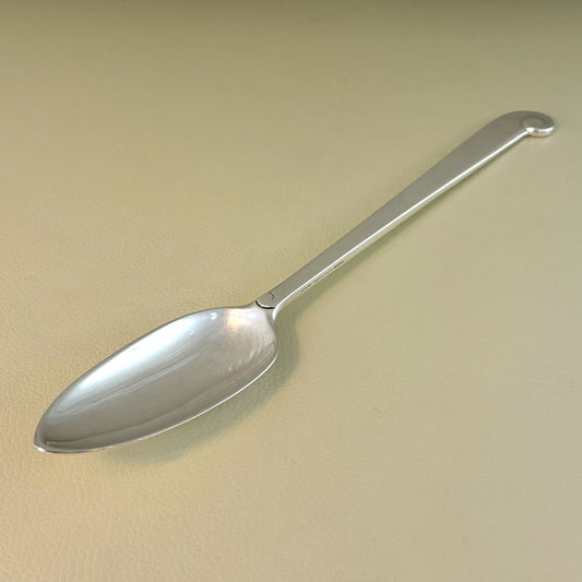 Estate Porter Blanchard Sterling Silver "Modern Scroll" Extra-Long Serving Spoon with Pointed End